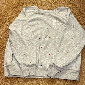 Old Navy. - L - grey and stars sweatshirt